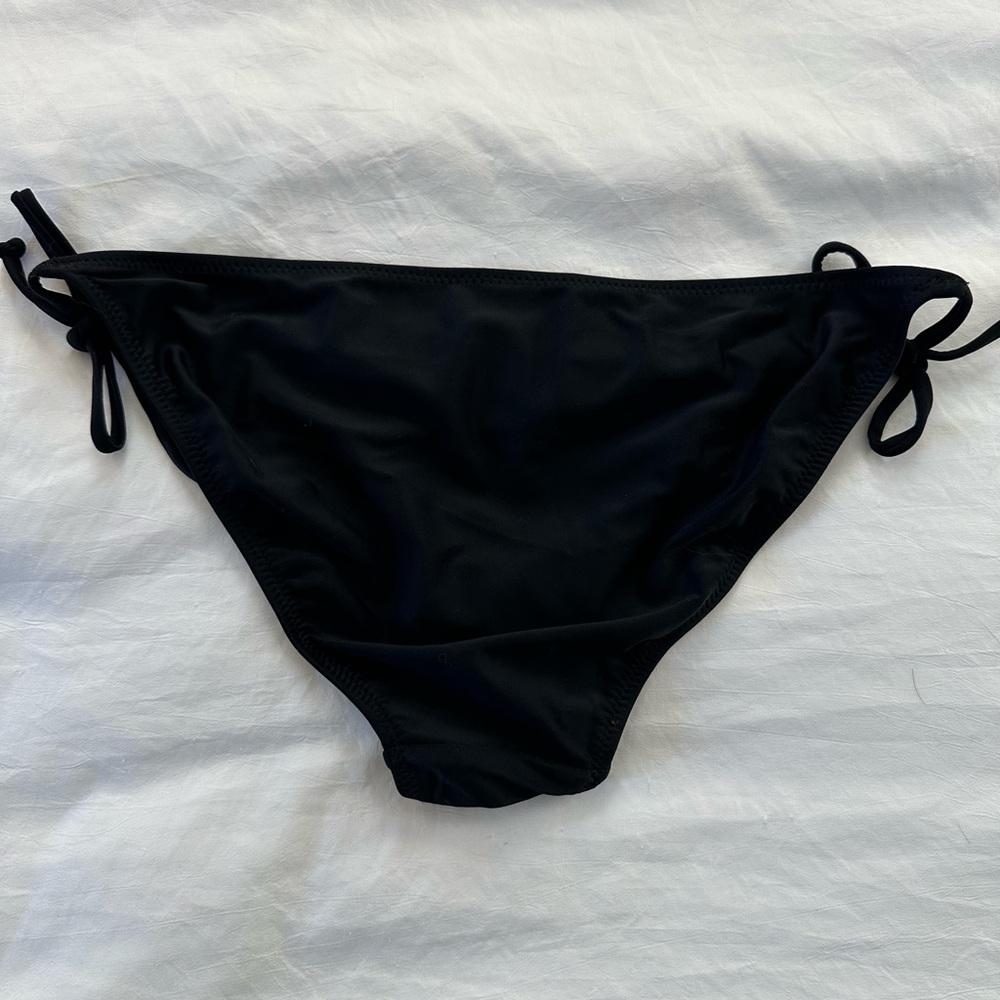 NWOT Old Navy Black Bikini Bottom with Side Ties - Picture 2 of 3